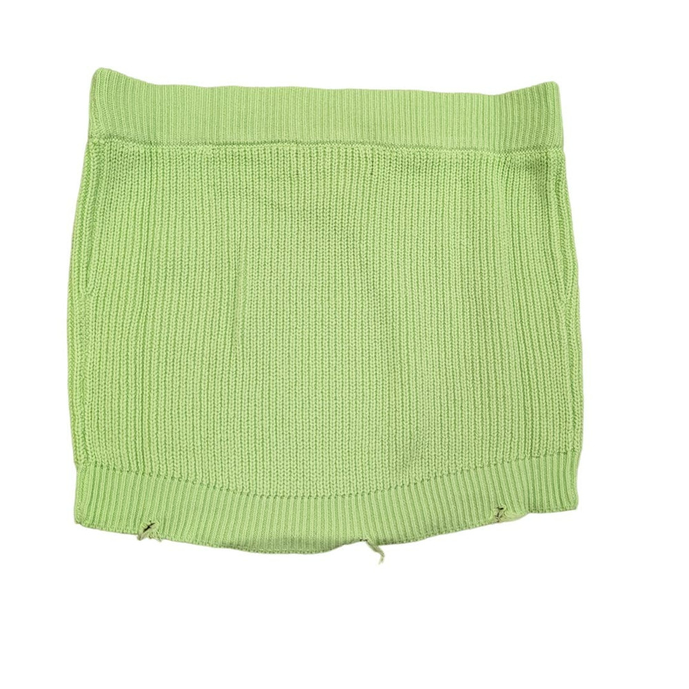 SER.O.YA Alora Skirt Distressed Neon‎ Lime Green Knit Revolve - Picture 3 of 4